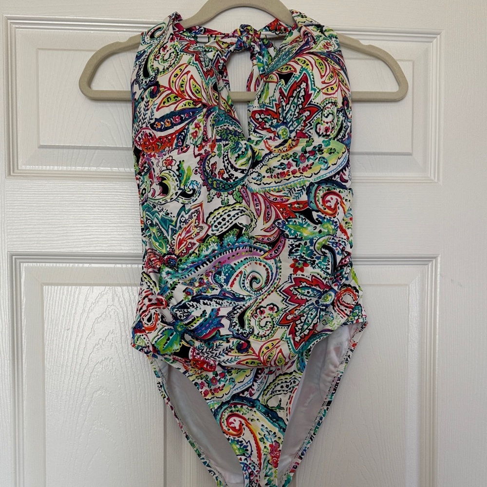 Ralph Lauren Black and White Halter top Swimsuit